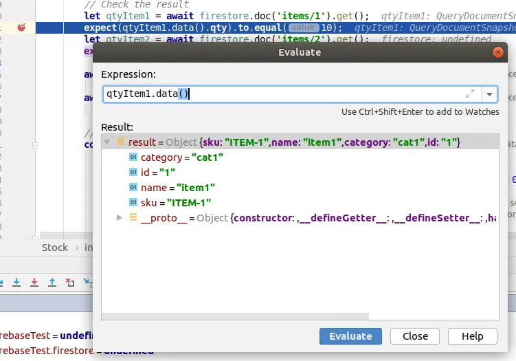 Melakukan inspeksi pada saat debugging