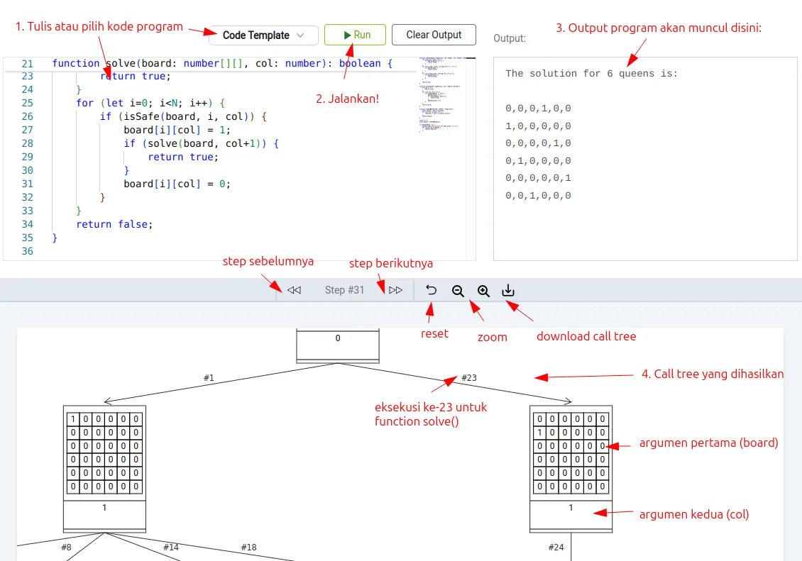 Tampilan Visual Recursion